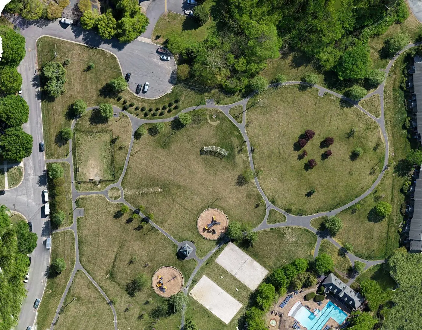 Aerial orthomosaic map of land parcel